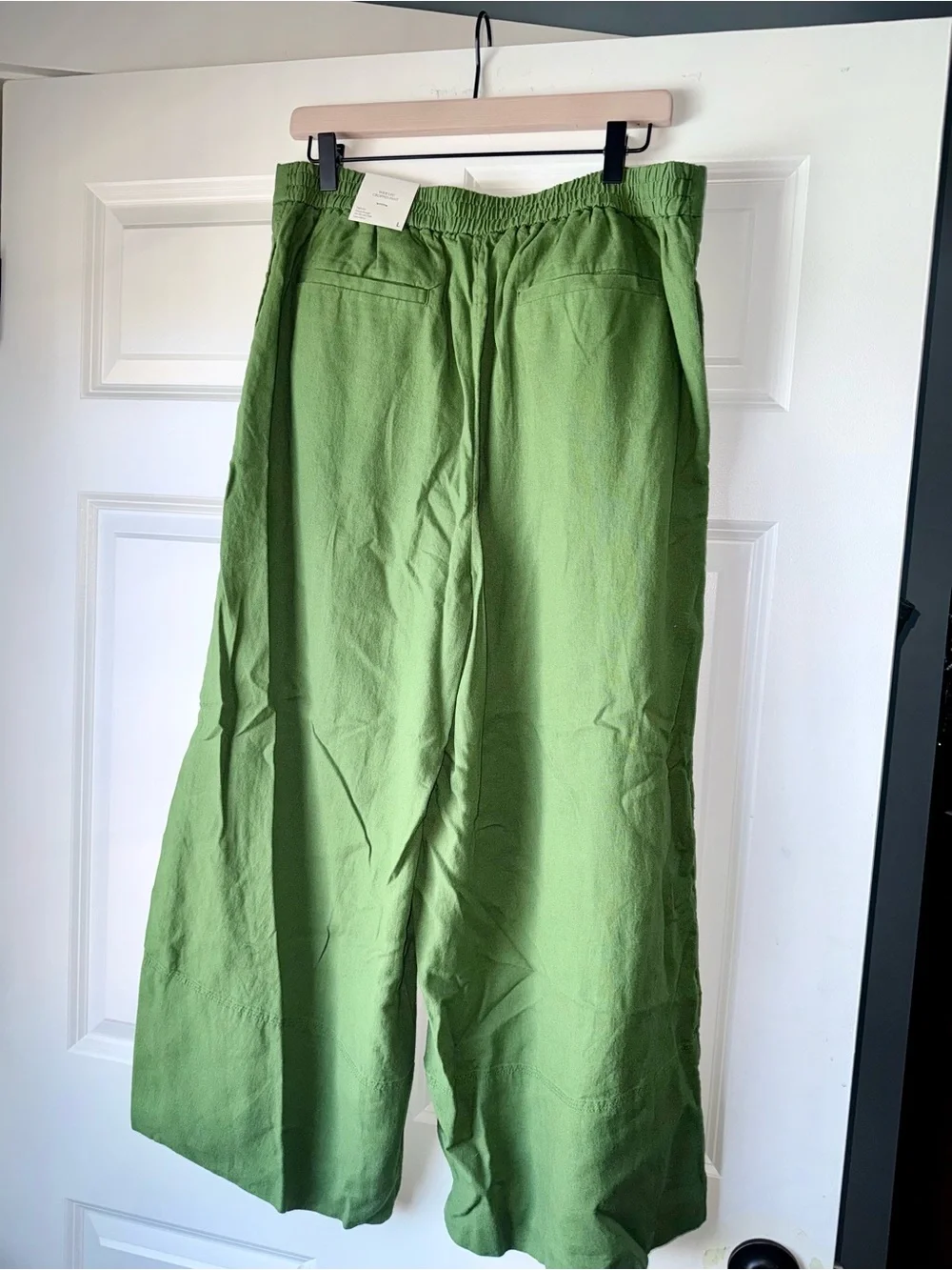 Banana Republic Linen Wide Leg Pants in Green
